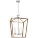 Visual Comfort Signature Canada - LED Lantern - Darlana Wrapped - Polished Nickel and Natural Rattan- Union Lighting Luminaires Decor