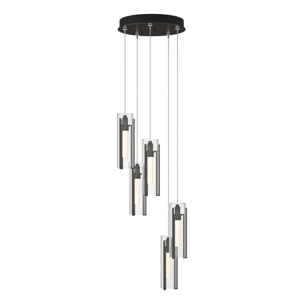 Hubbardton Forge - LED Pendant - Exos Glass - Oil Rubbed Bronze- Union Lighting Luminaires Decor