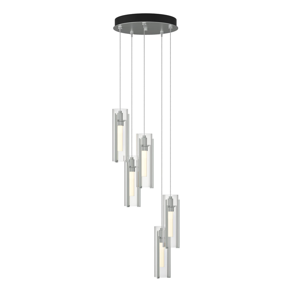 Hubbardton Forge - LED Pendant - Exos Glass - Vintage Platinum- Union Lighting Luminaires Decor