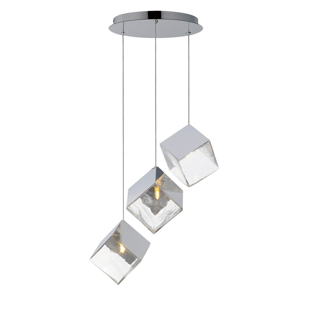ET2 - LED Pendant - Ice Cube - Polished Chrome- Union Lighting Luminaires Decor