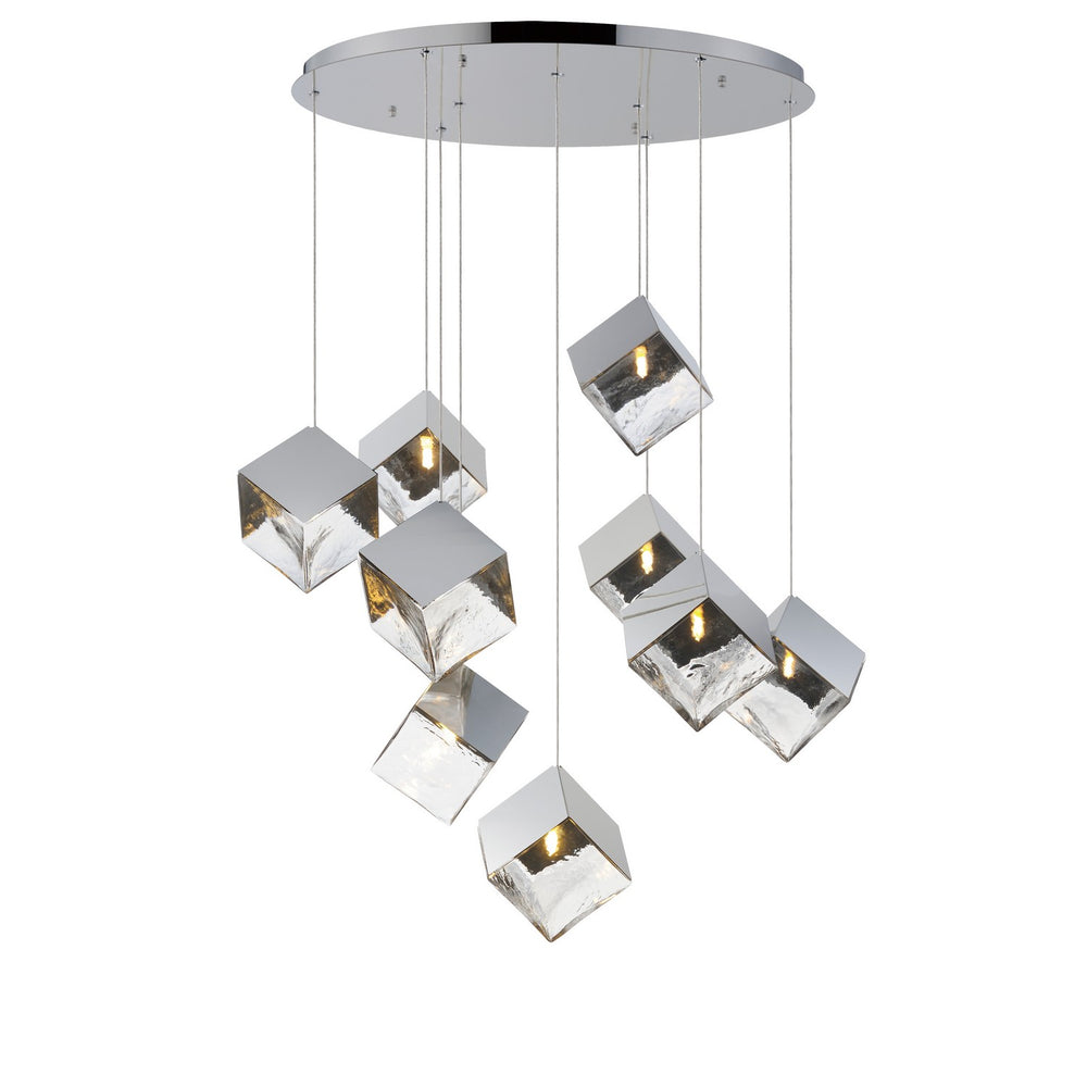 ET2 - LED Pendant - Ice Cube - Polished Chrome- Union Lighting Luminaires Decor