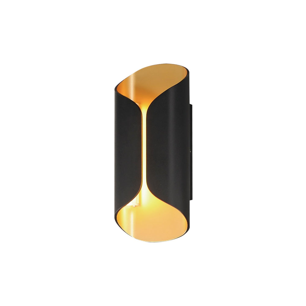 ET2 - LED Outdoor Wall Lamp - Folio - Black / Gold- Union Lighting Luminaires Decor
