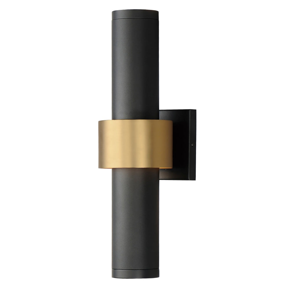 ET2 - LED Outdoor Wall Sconce - Reveal Outdoor - Black / Gold- Union Lighting Luminaires Decor