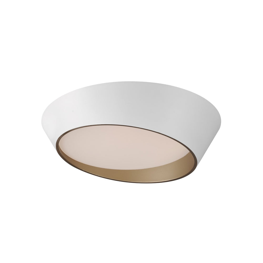 ET2 - LED Flush Mount - Slant - White/Gold- Union Lighting Luminaires Decor