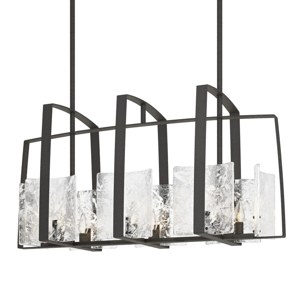 Hubbardton Forge - Eight Light Linear Pendant - Arc - Natural Iron- Union Lighting Luminaires Decor