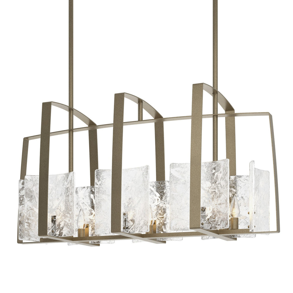 Hubbardton Forge - Eight Light Linear Pendant - Arc - Soft Gold- Union Lighting Luminaires Decor
