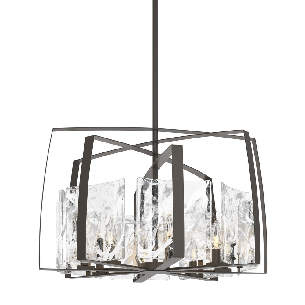 Hubbardton Forge - Eight Light Pendant - Arc - Dark Smoke- Union Lighting Luminaires Decor