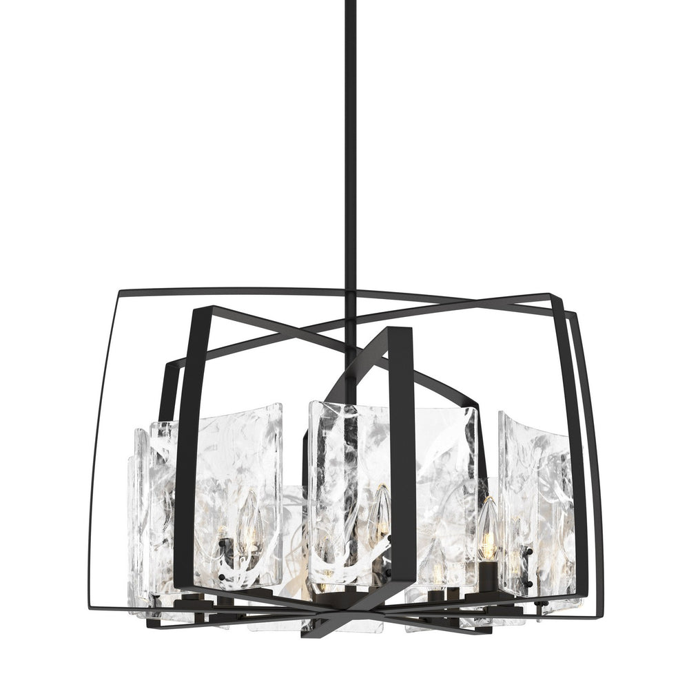 Hubbardton Forge - Eight Light Pendant - Arc - Black- Union Lighting Luminaires Decor