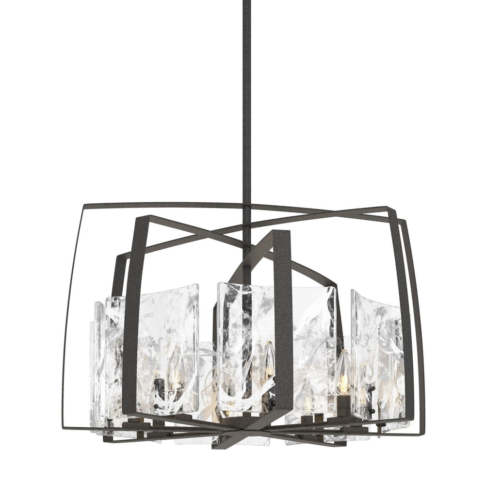Hubbardton Forge - Eight Light Pendant - Arc - Natural Iron- Union Lighting Luminaires Decor