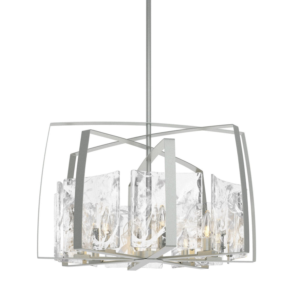 Hubbardton Forge - Eight Light Pendant - Arc - Vintage Platinum- Union Lighting Luminaires Decor
