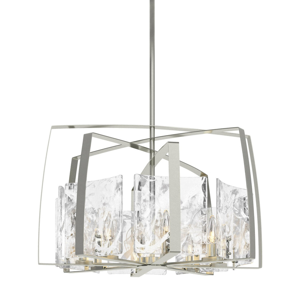 Hubbardton Forge - Eight Light Pendant - Arc - Sterling- Union Lighting Luminaires Decor