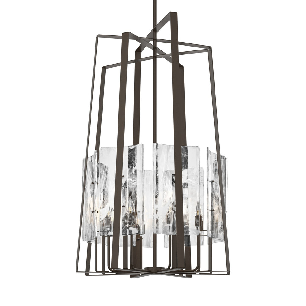 Hubbardton Forge - Eight Light Pendant - Arc - Bronze- Union Lighting Luminaires Decor