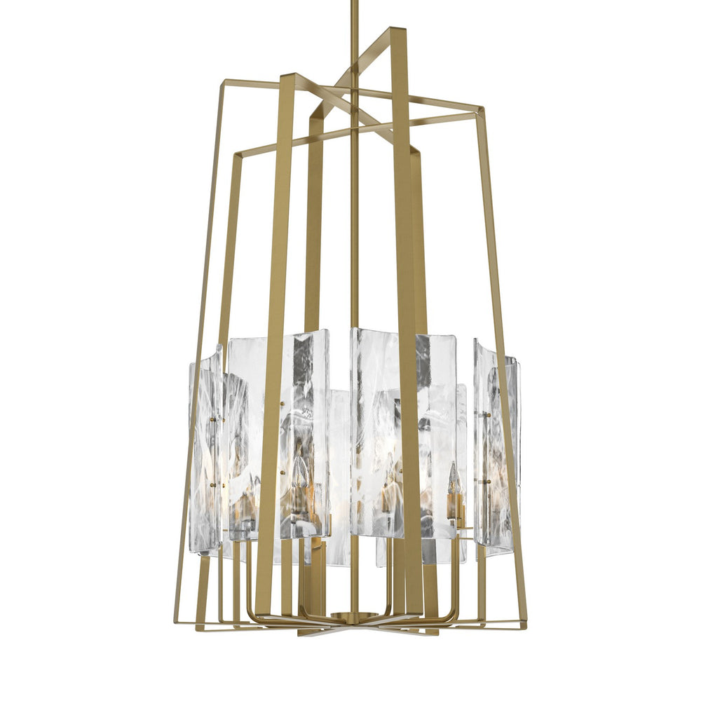Hubbardton Forge - Eight Light Pendant - Arc - Modern Brass- Union Lighting Luminaires Decor