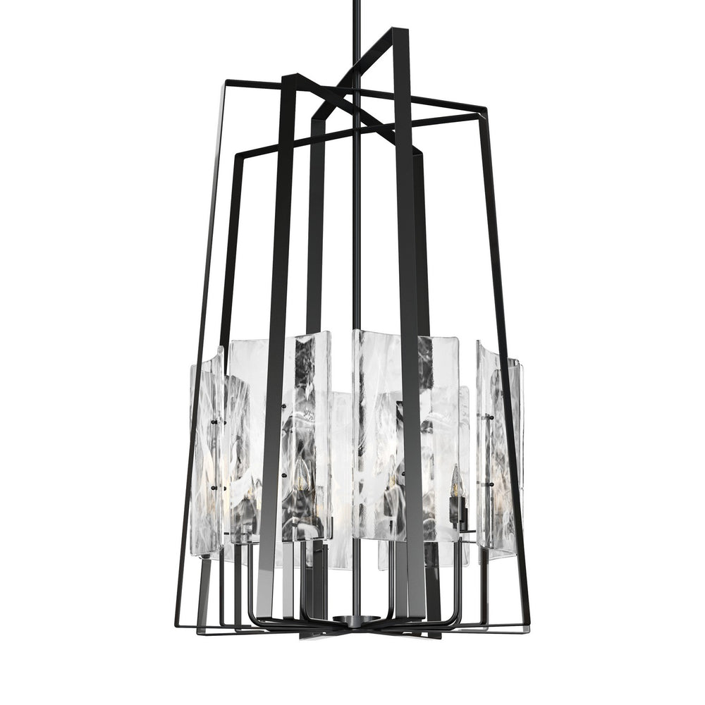 Hubbardton Forge - Eight Light Pendant - Arc - Ink- Union Lighting Luminaires Decor