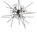 Hubbardton Forge - Six Light Pendant - Griffin - Dark Smoke- Union Lighting Luminaires Decor