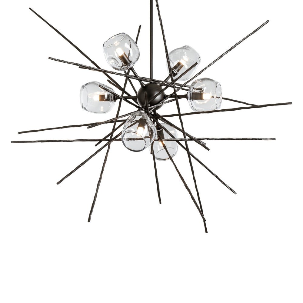 Hubbardton Forge - Six Light Pendant - Griffin - Oil Rubbed Bronze- Union Lighting Luminaires Decor