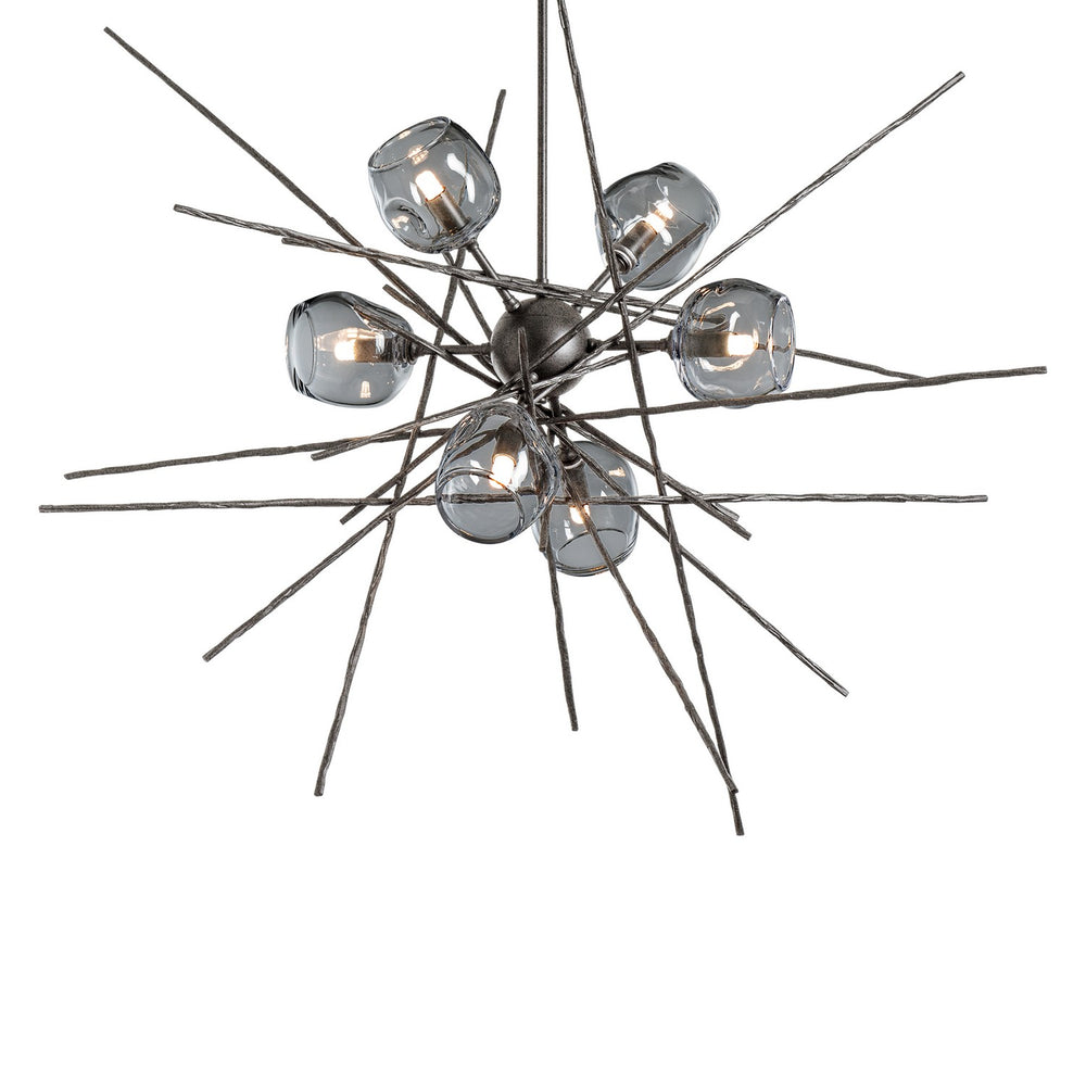 Hubbardton Forge - Six Light Pendant - Griffin - Natural Iron- Union Lighting Luminaires Decor