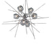 Hubbardton Forge - Six Light Pendant - Griffin - Vintage Platinum- Union Lighting Luminaires Decor