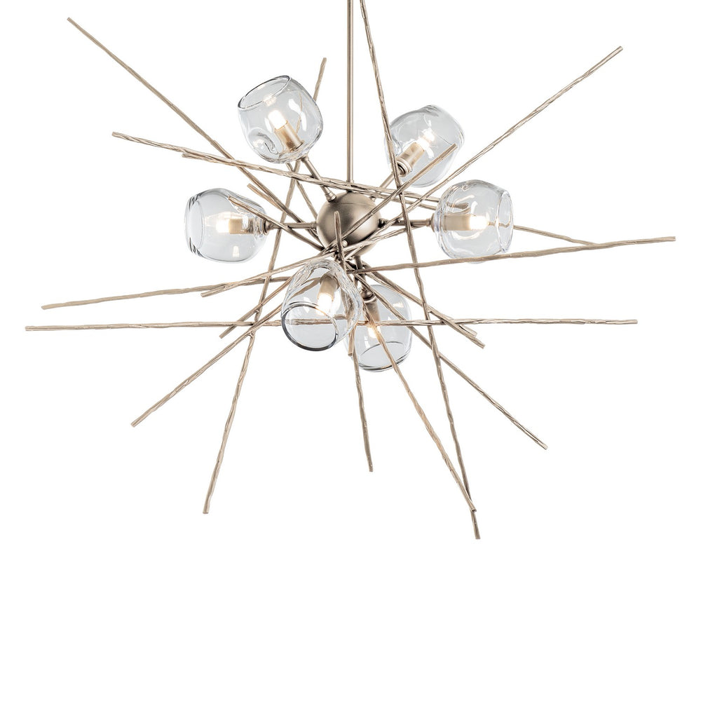 Hubbardton Forge - Six Light Pendant - Griffin - Soft Gold- Union Lighting Luminaires Decor