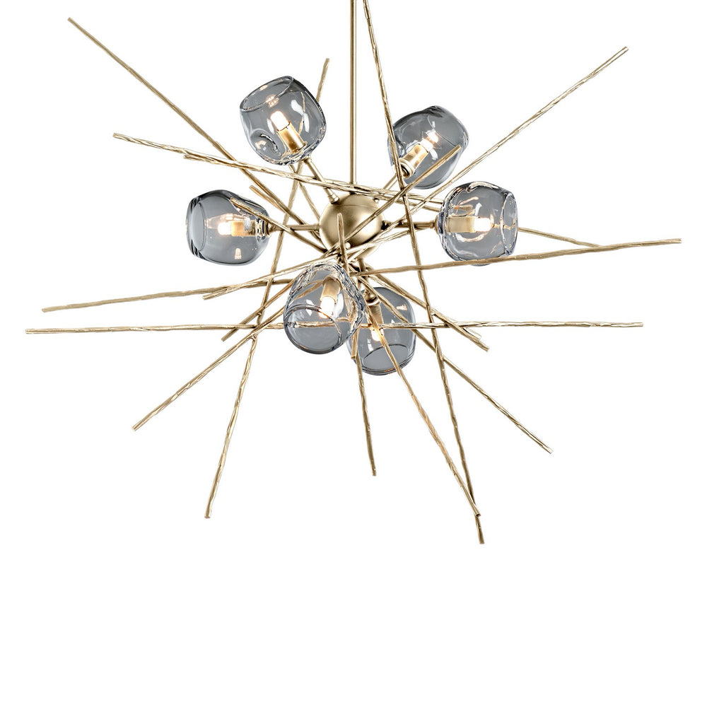 Hubbardton Forge - Six Light Pendant - Griffin - Modern Brass- Union Lighting Luminaires Decor