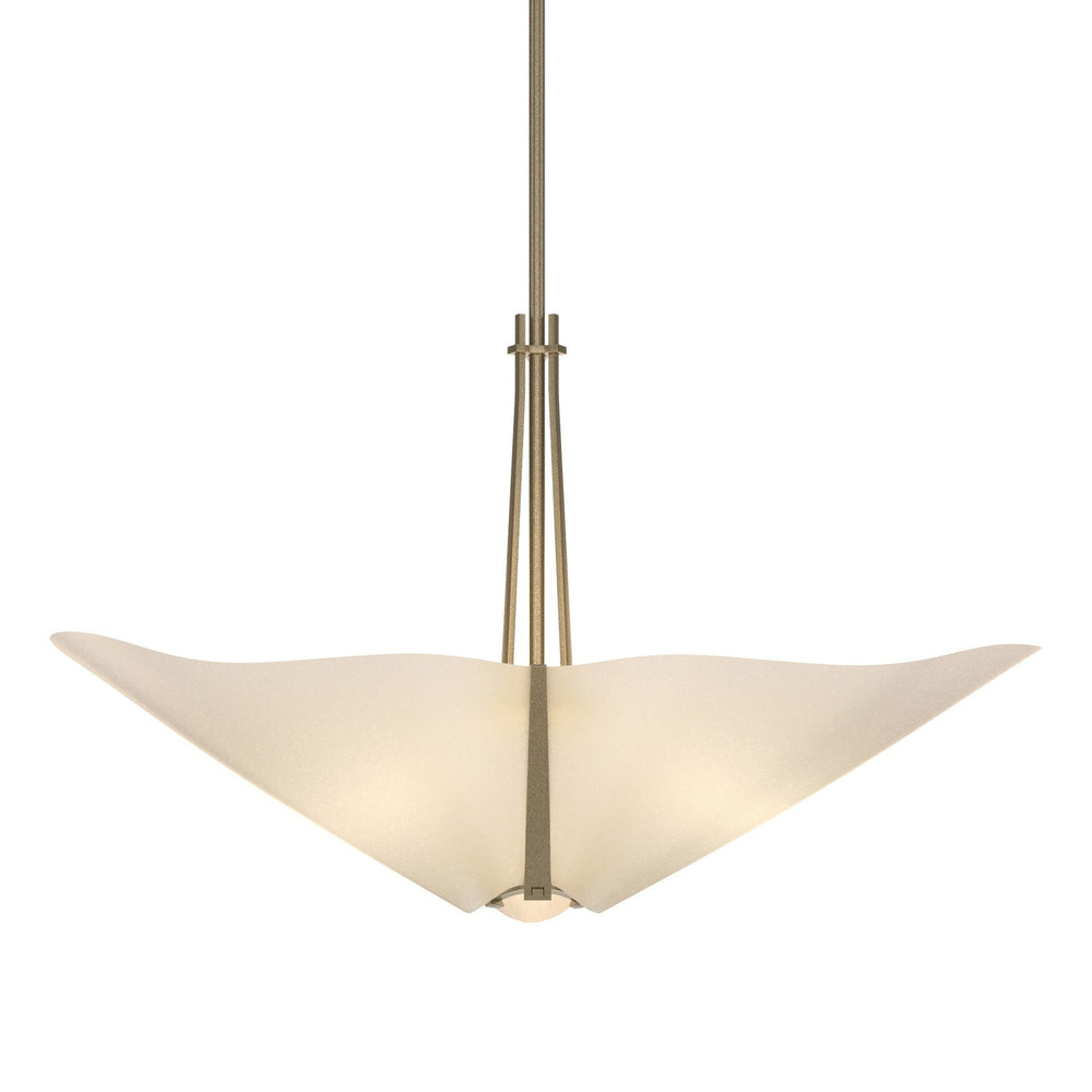 Hubbardton Forge - Three Light Pendant - Kirigami - Soft Gold- Union Lighting Luminaires Decor