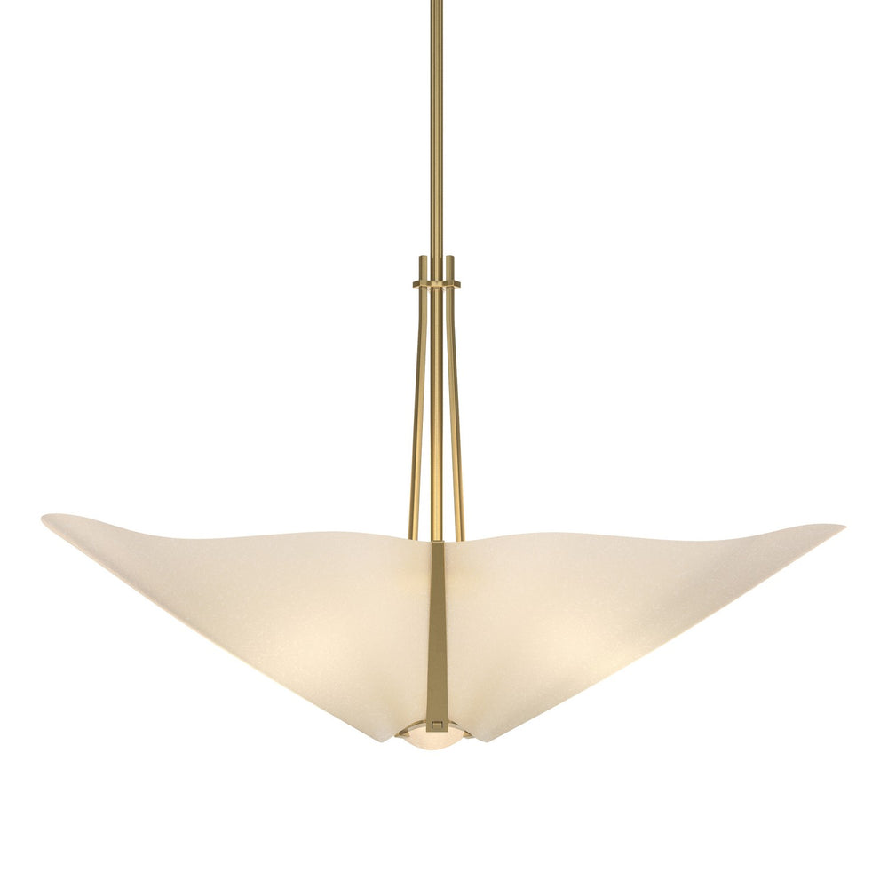 Hubbardton Forge - Three Light Pendant - Kirigami - Modern Brass- Union Lighting Luminaires Decor