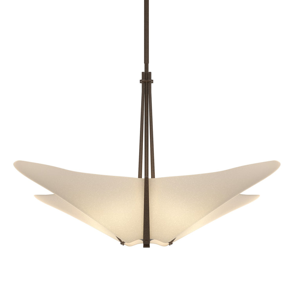 Hubbardton Forge - Four Light Pendant - Kirigami - Bronze- Union Lighting Luminaires Decor