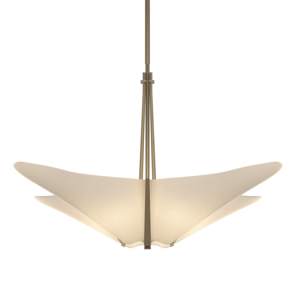 Hubbardton Forge - Four Light Pendant - Kirigami - Soft Gold- Union Lighting Luminaires Decor
