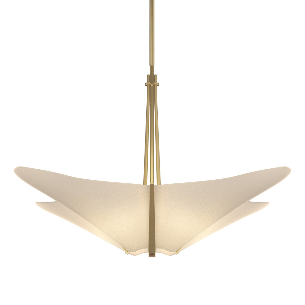 Hubbardton Forge - Four Light Pendant - Kirigami - Modern Brass- Union Lighting Luminaires Decor