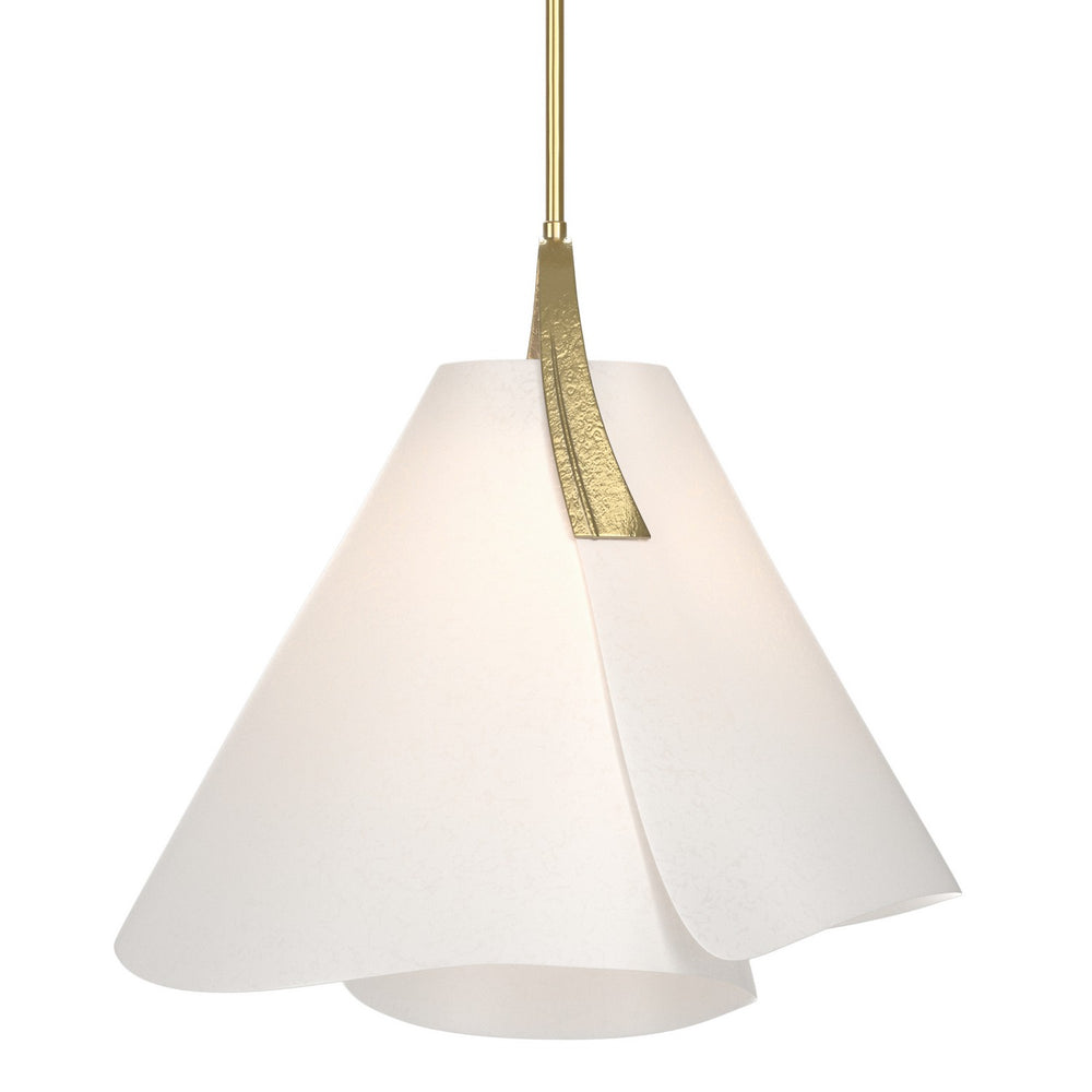 Hubbardton Forge - One Light Pendant - Mobius - Modern Brass- Union Lighting Luminaires Decor