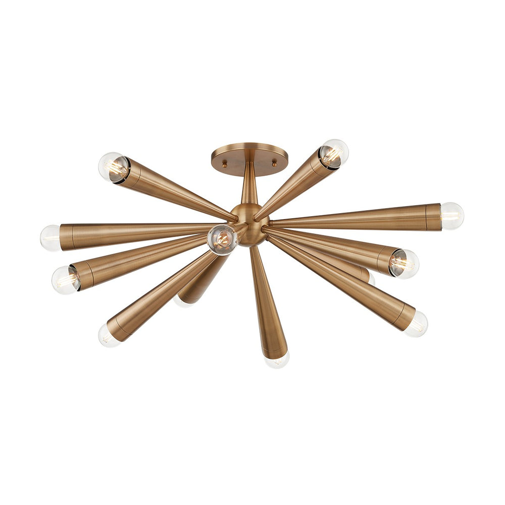 Troy Lighting Canada - 12 Light Semi Flush Mount - Keanu - Patina Brass- Union Lighting Luminaires Decor