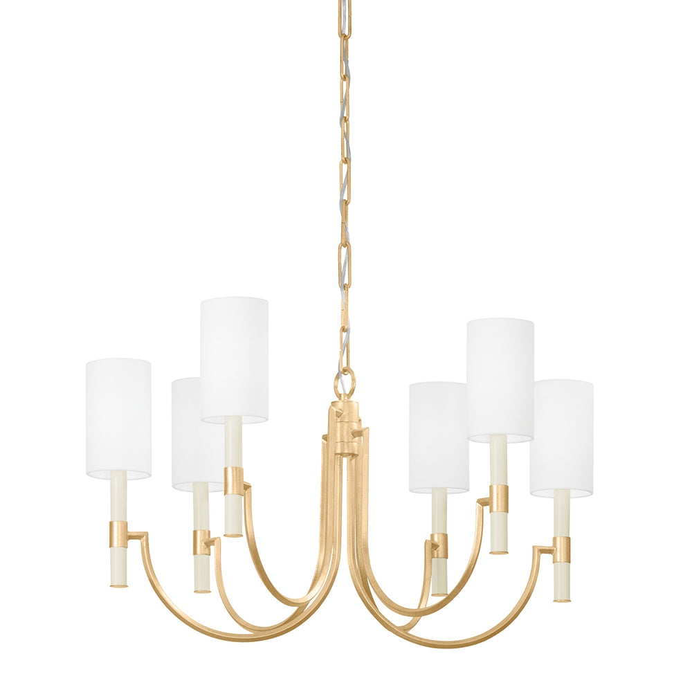 Troy Lighting Canada - Six Light Chandelier - Gustine - Vintage Gold Leaf- Union Lighting Luminaires Decor