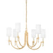 Troy Lighting Canada - Six Light Chandelier - Gustine - Vintage Gold Leaf- Union Lighting Luminaires Decor