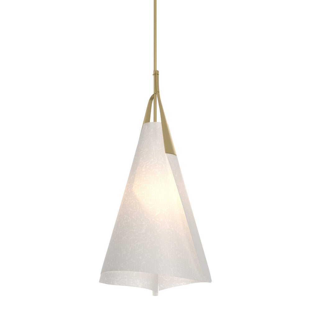 Hubbardton Forge - One Light Pendant - Mobius - Modern Brass- Union Lighting Luminaires Decor