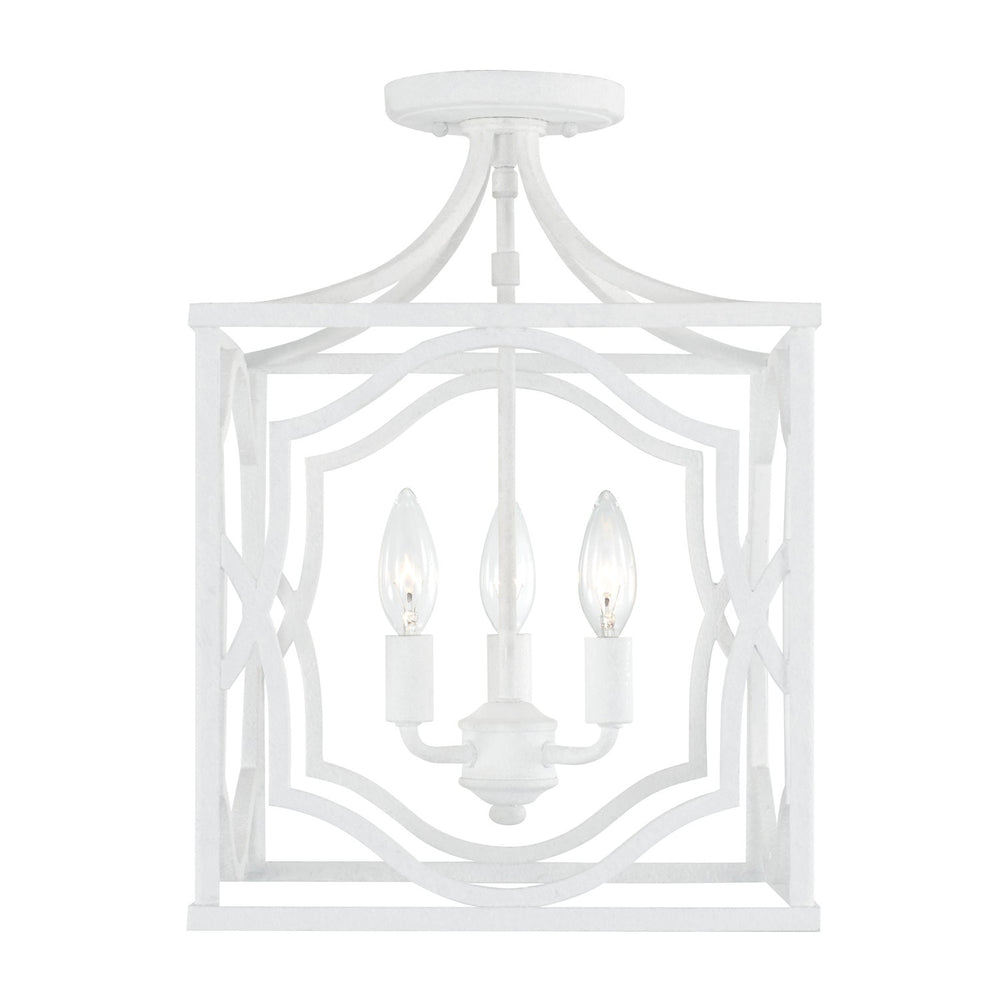 Capital Lighting - Three Light Foyer Pendant - Anna - Textured White- Union Lighting Luminaires Decor