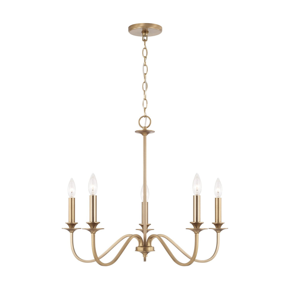 Capital Lighting - Five Light Chandelier - Weston - Matte Brass- Union Lighting Luminaires Decor