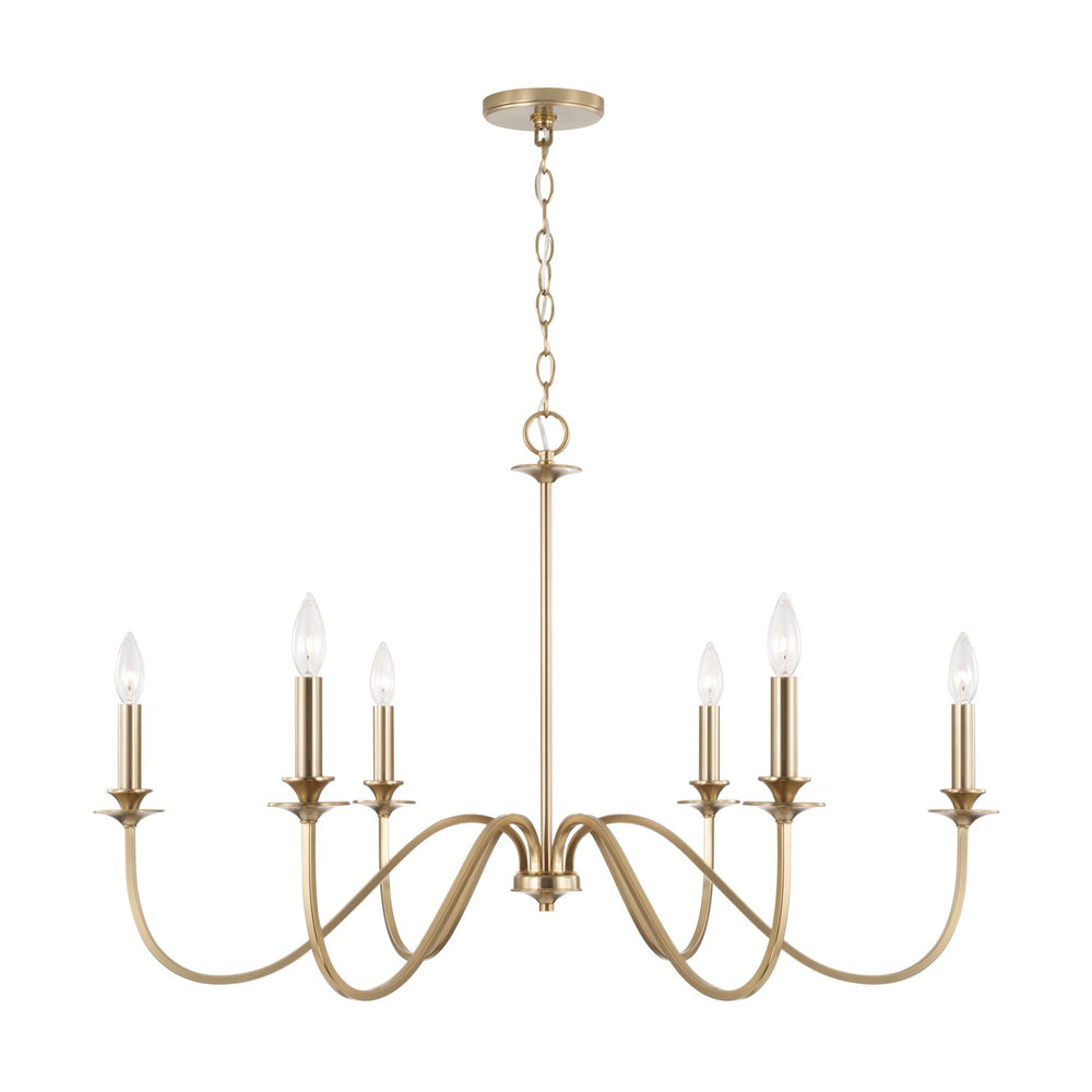 Capital Lighting - Six Light Chandelier - Weston - Matte Brass- Union Lighting Luminaires Decor