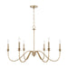 Capital Lighting - Six Light Chandelier - Weston - Matte Brass- Union Lighting Luminaires Decor