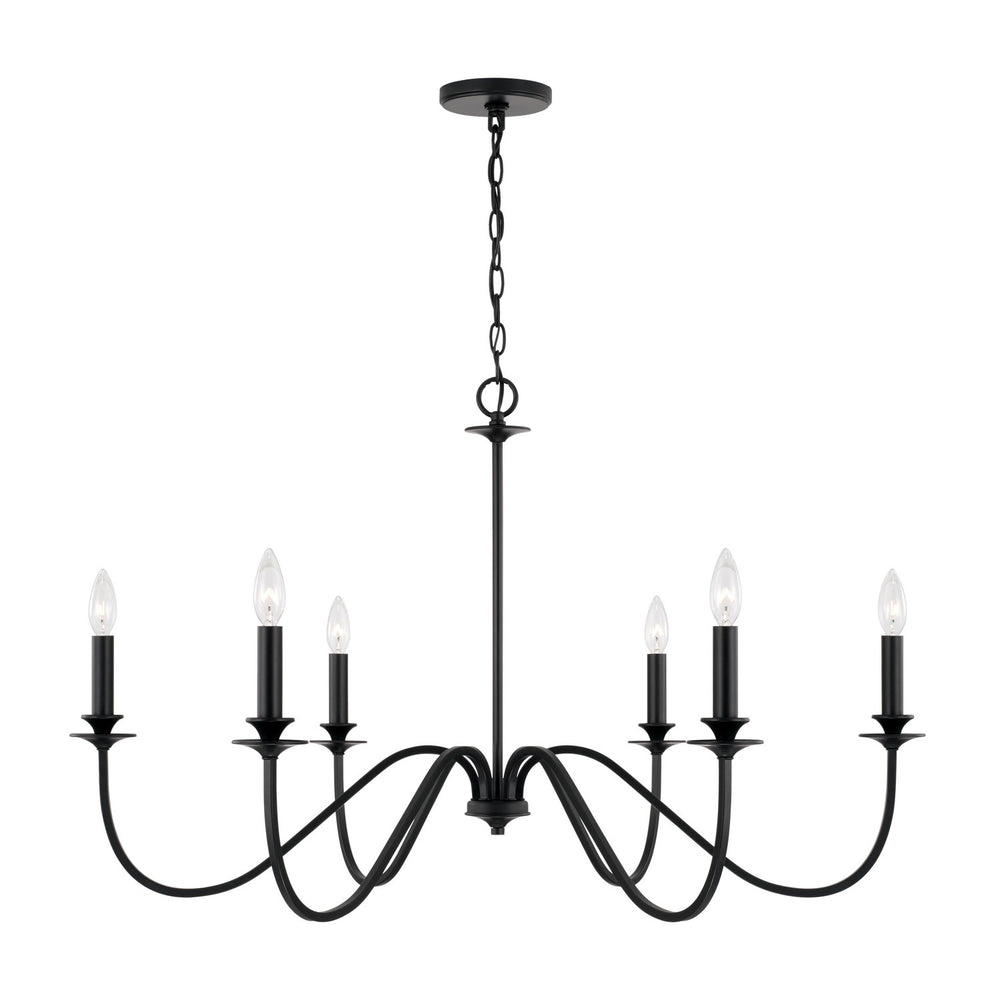 Capital Lighting - Six Light Chandelier - Weston - Matte Black- Union Lighting Luminaires Decor