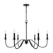 Capital Lighting - Six Light Chandelier - Weston - Matte Black- Union Lighting Luminaires Decor