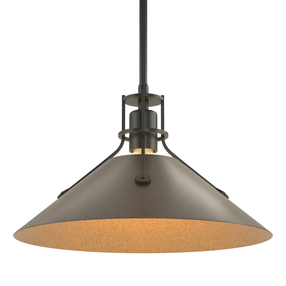 Hubbardton Forge - One Light Pendant - Henry - Black- Union Lighting Luminaires Decor
