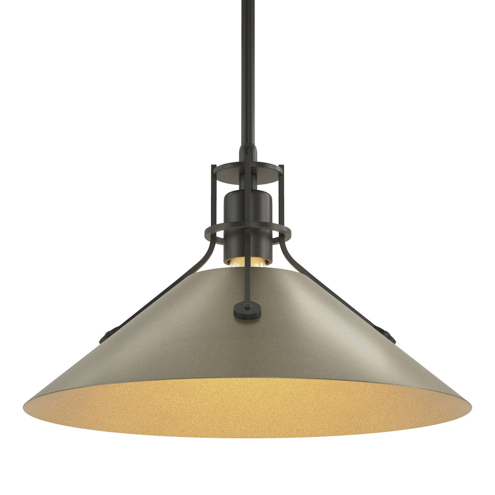 Hubbardton Forge - One Light Pendant - Henry - Black- Union Lighting Luminaires Decor