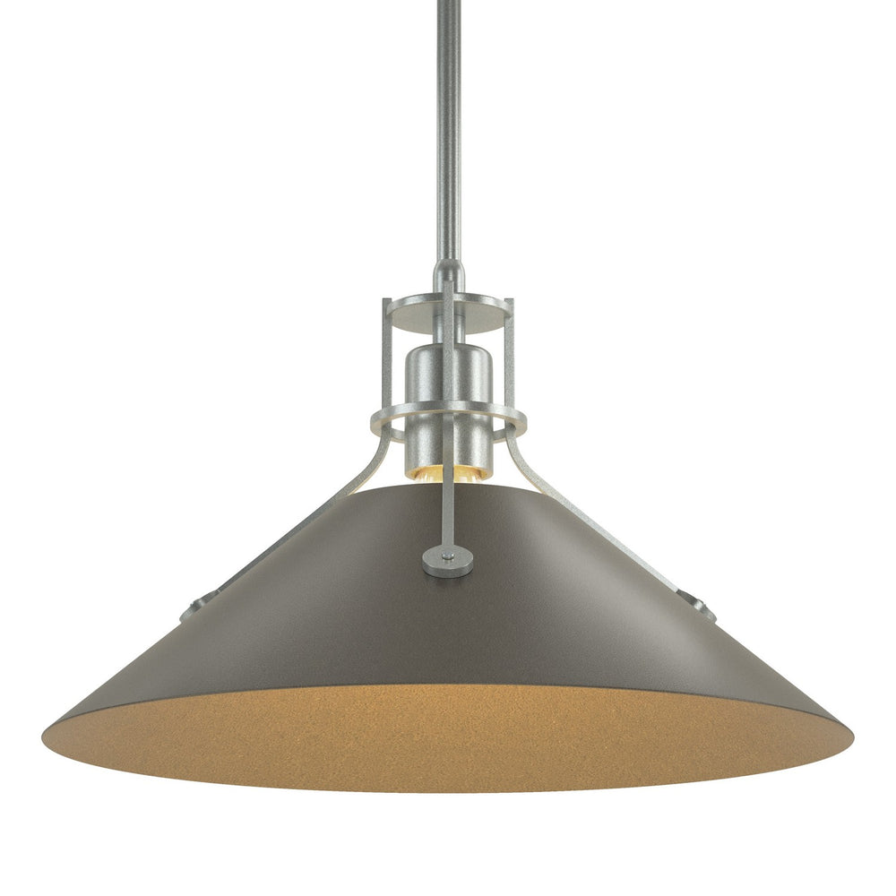 Hubbardton Forge - One Light Pendant - Henry - Vintage Platinum- Union Lighting Luminaires Decor