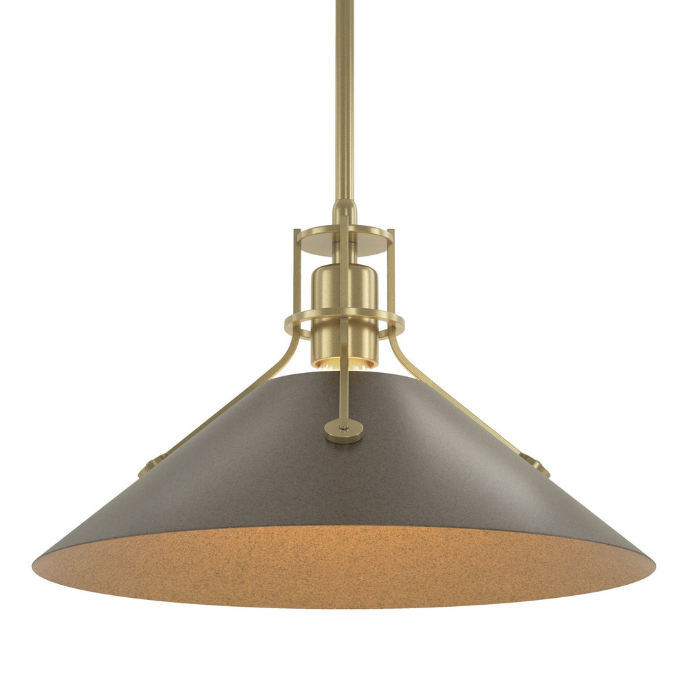 Hubbardton Forge - One Light Pendant - Henry - Modern Brass- Union Lighting Luminaires Decor