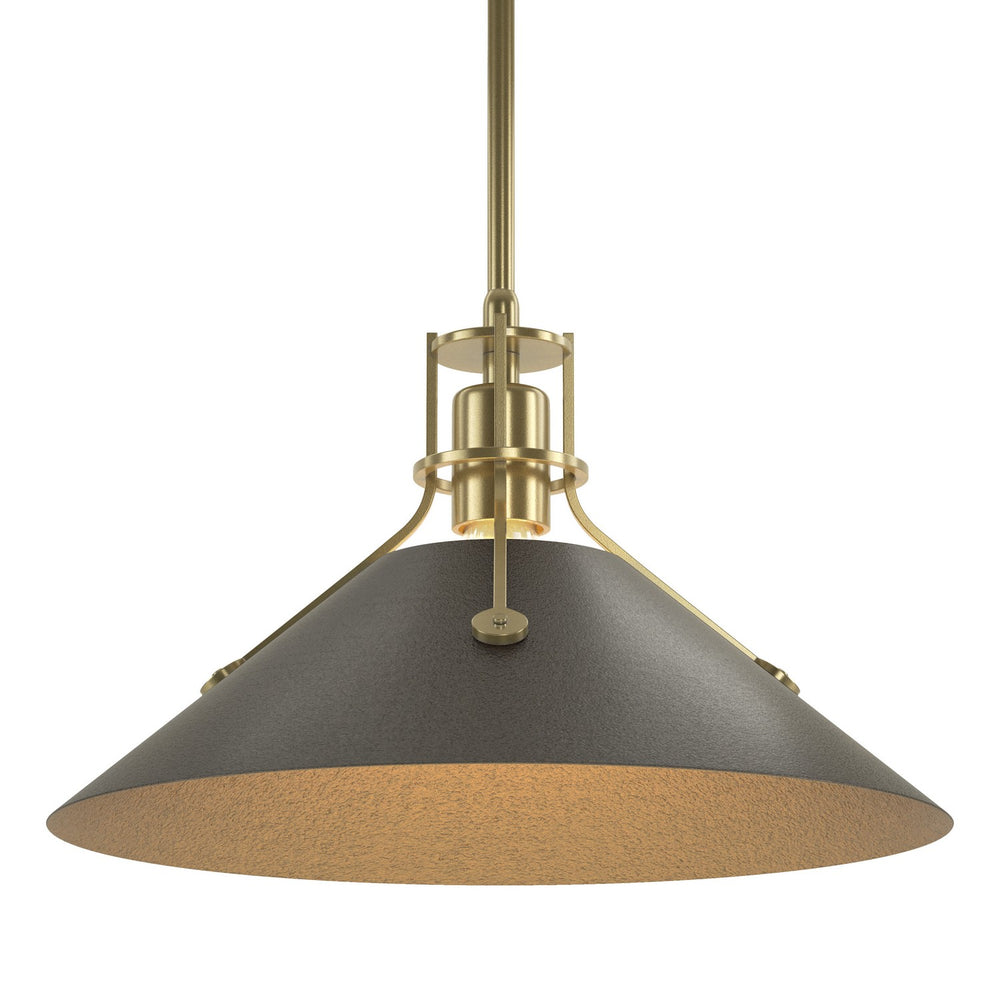 Hubbardton Forge - One Light Pendant - Henry - Modern Brass- Union Lighting Luminaires Decor