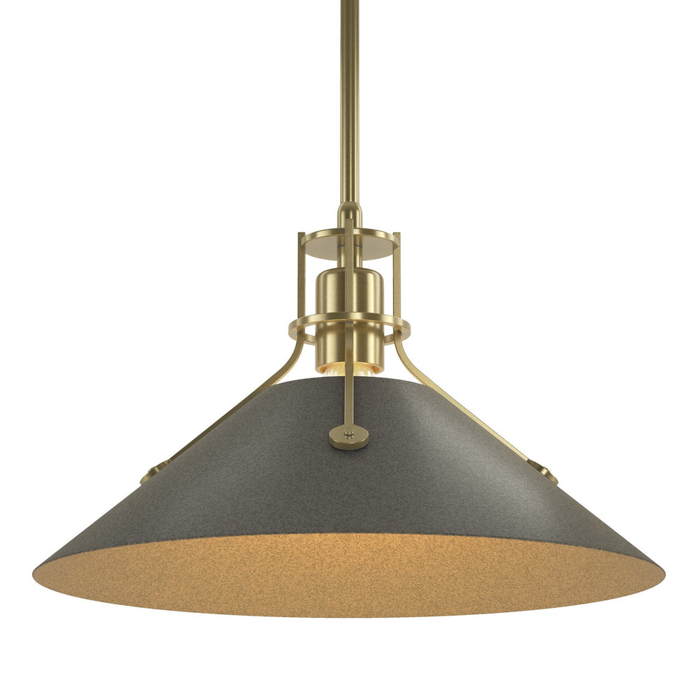 Hubbardton Forge - One Light Pendant - Henry - Modern Brass- Union Lighting Luminaires Decor