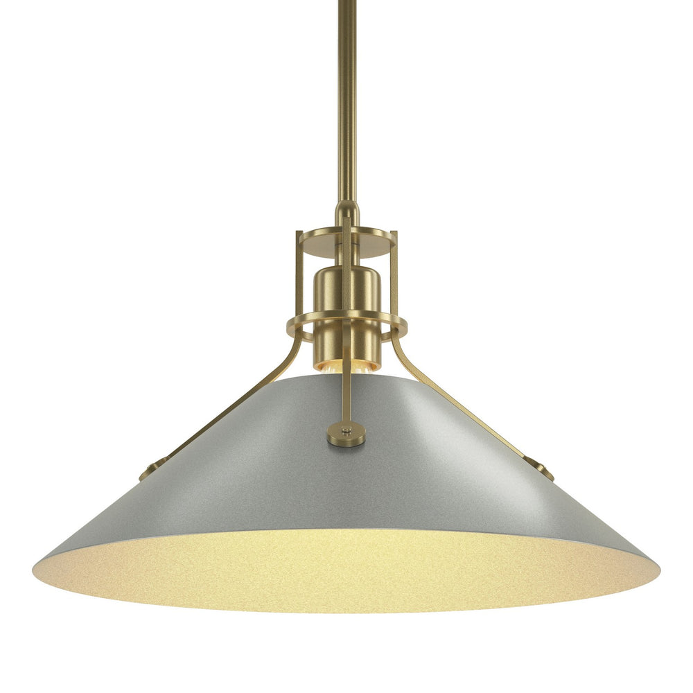 Hubbardton Forge - One Light Pendant - Henry - Modern Brass- Union Lighting Luminaires Decor