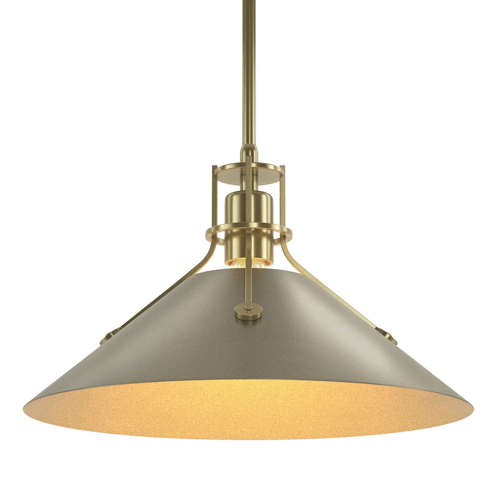 Hubbardton Forge - One Light Pendant - Henry - Modern Brass- Union Lighting Luminaires Decor