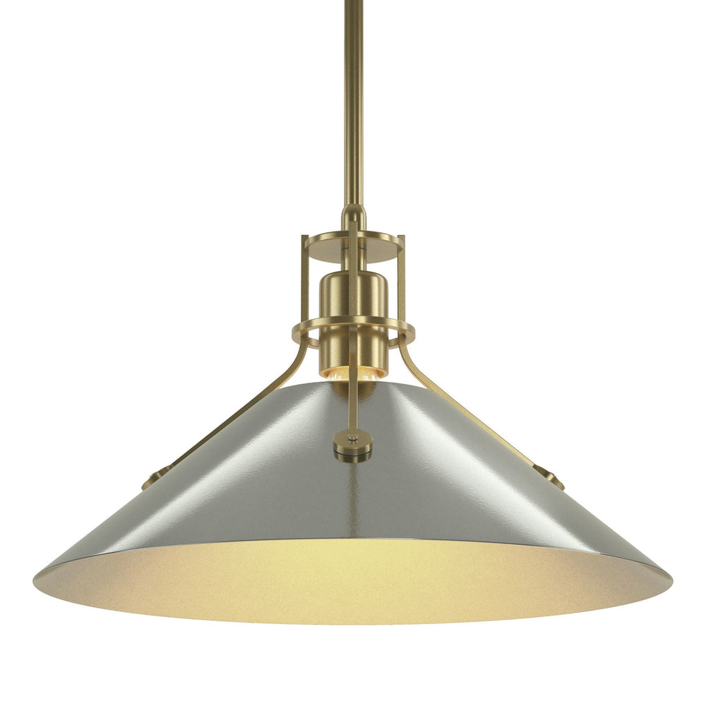 Hubbardton Forge - One Light Pendant - Henry - Modern Brass- Union Lighting Luminaires Decor