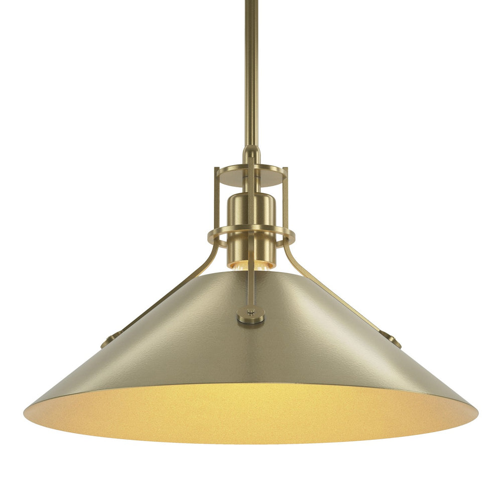 Hubbardton Forge - One Light Pendant - Henry - Modern Brass- Union Lighting Luminaires Decor